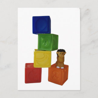 bunte Babyspielblöcke Postkarte
