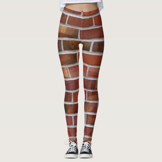 BUNTE BACKSTEINMAUER LEGGINGS (Vorderseite)