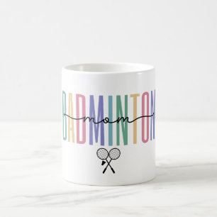 Bunte Badminton-Mama  Kaffeetasse