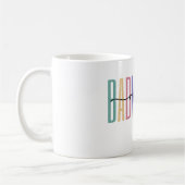 Bunte Badminton-Mama Kaffeetasse (Links)