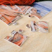 Bunte Bälle des Garns Puzzle (Seite)