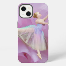 Bunte Ballerina in Arabeske-Position