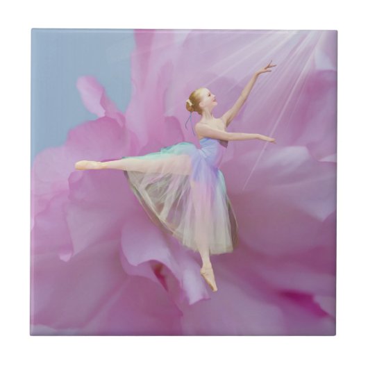 Bunte Ballerina in der Arabeske kundengerecht Fliese (Vorderseite)