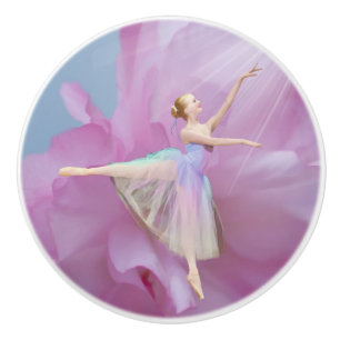 Bunte Ballerina in der Arabeske kundengerecht Keramikknauf