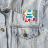 Bunte Ballon Geburtstag Button (Beispiel)