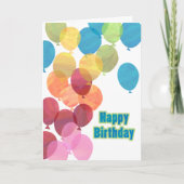 Bunte Ballon Geburtstag Karte (Vorderseite)