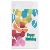 Bunte Ballon Geburtstag Kleine Geschenktüte (Rückseite)