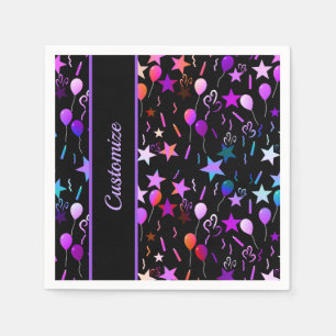 Bunte Ballon-u. Stern-Party-Servietten 2 Serviette