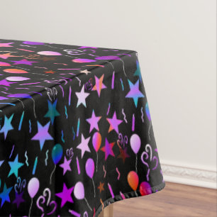 Bunte Ballone u. Stern-Party-Tabellen-Stoff Tischdecke