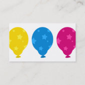 Bunte Ballone, Visitenkarte (Rückseite)