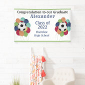 Bunte Ballonfußball-Graduierungsparty Banner (Insitu)