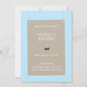 Bunte Ballons Einladung zum Geburtstag (Rückseite)