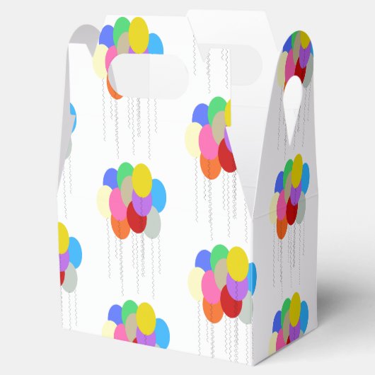 Bunte Ballons Geschenkschachtel (Geöffnet)