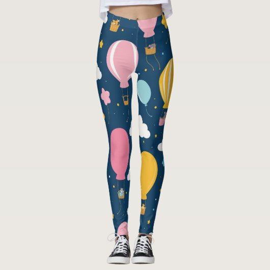 Bunte Ballons Leggings (Vorderseite)