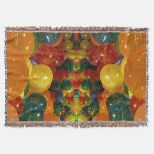 Bunte Ballons Party Design Decke (Vorderseite)