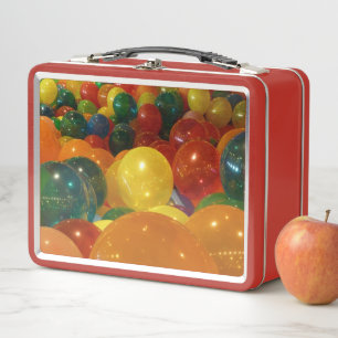 Bunte Ballons Party Design Metall Brotdose