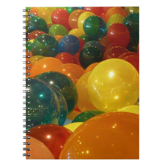 Bunte Ballons Party Design Notizblock (Vorderseite)