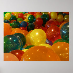 Bunte Ballons Party Design Poster