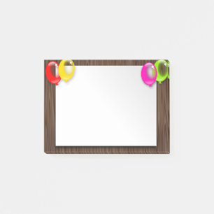 Bunte Ballons Post-it Klebezettel