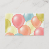Bunte Balloons Eventplanung Visitenkarte (Rückseite)