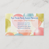 Bunte Balloons Eventplanung Visitenkarte (Vorderseite)