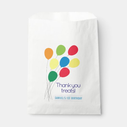 Bunte Balloons-Geburtstagsparty Geschenktütchen (Vorderseite)