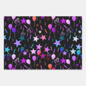 Bunte Balloons und Stars Geschenkpapier Set (Vorderseite 2)