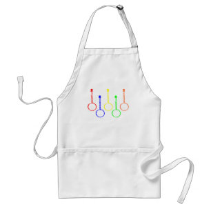 bunte Banjos Schürze