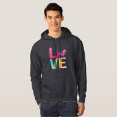 bunte Baseballhundmutter Hoodie (Vorne ganz)