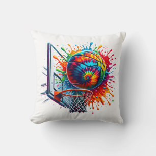 Bunte Basketball-Tie-Dye-Farben Basketballkorb Kissen