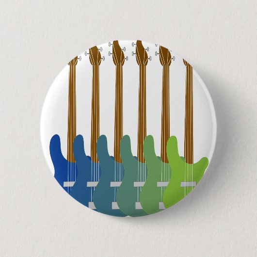 Bunte Bass-Gitarren Button (Vorderseite)