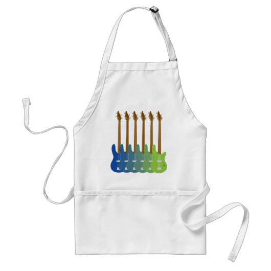 Bunte Bass-Gitarren Schürze (Vorne)