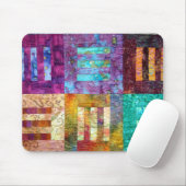 Bunte Batik-Steppdecken-Blöcke Mousepad (Mit Mouse)