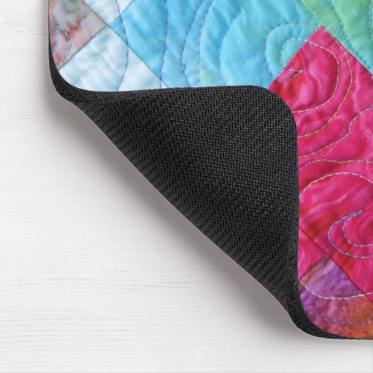 Bunte Batik-Steppdecken-Quadrate Mousepad (Ecke)