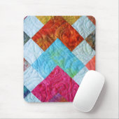 Bunte Batik-Steppdecken-Quadrate Mousepad (Mit Mouse)