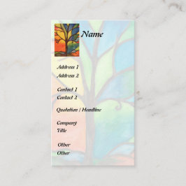 Bunte Baum-Buntglas-Visitenkarte Visitenkarte