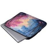 Bunte Bäume Laptopschutzhülle (Vorne Knopf)