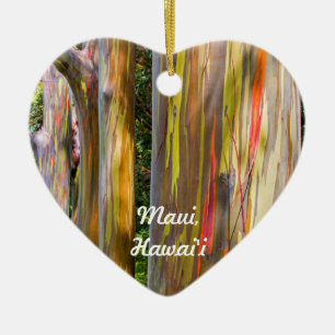 Bunte Bäume und Bambuswald, Maui Keramikornament