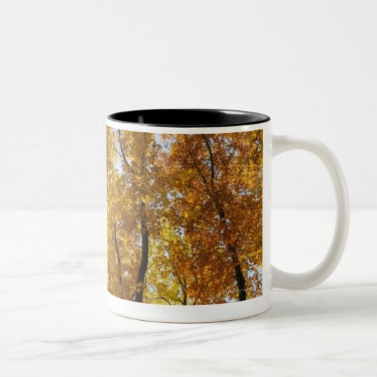 Bunte Bäume Zweifarbige Tasse (Rechts)