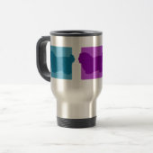 Bunte Baumwolle de Tulear Silhouettes Reisebecher (Vorderseite Links)