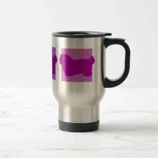 Bunte Baumwolle de Tulear Silhouettes Reisebecher