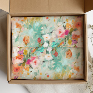 Bunte bemalte Blumen Geschenk, Kunsthandwerk & Ver Seidenpapier
