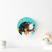 Bunte Bernese Gebirgshundeuhren Runde Wanduhr (Zuhause)