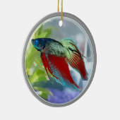 Bunte Betta Fische in einer Blase Keramik Ornament (Rechts)