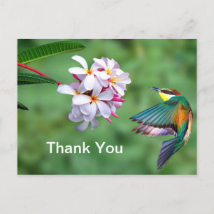 Bunte Bieneflieger Blumen Foto Danke Postkarte
