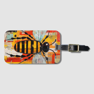 Bunte Bienen-Kunst Druck Honigbiene Wand Gepäckanhänger