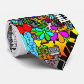 Bunte Bindung Krawatte (Gerollt)