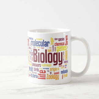 Bunte Biologie Wordle Tasse