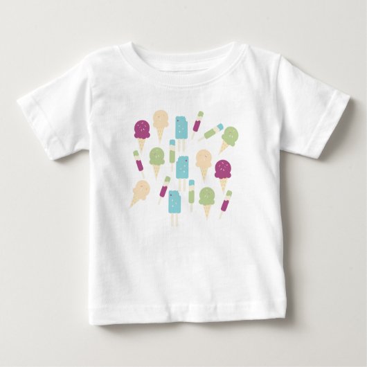 Bunte Birthday Ice Creme Baby T - Shirt (Vorderseite)
