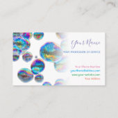 Bunte Blasen Geburtstagsplaner und Party Visitenkarte (Rückseite)